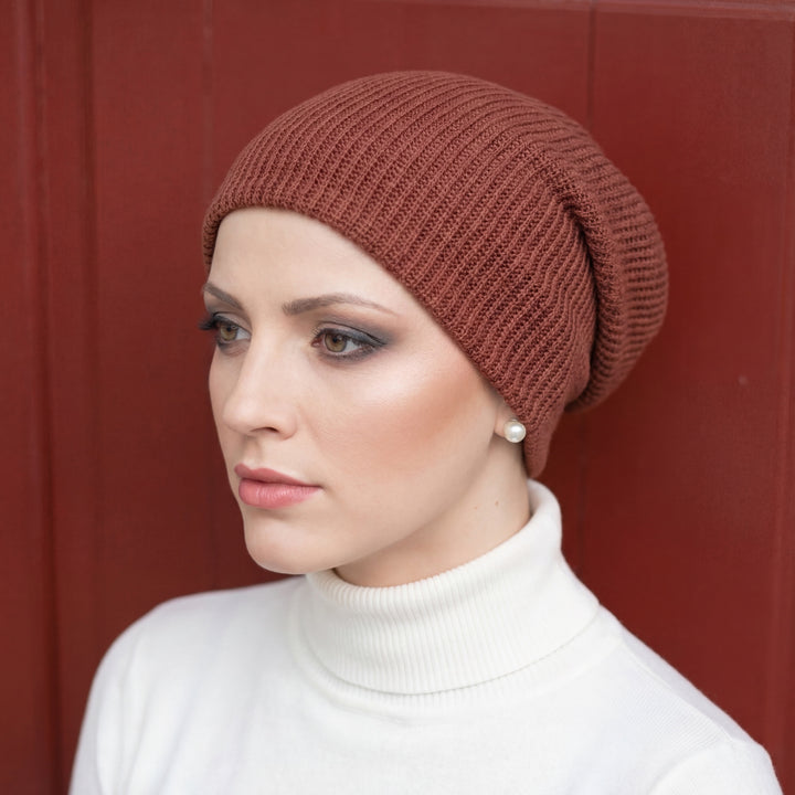 6Q Beanie Peach Winter