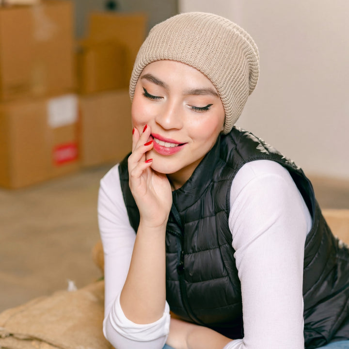 6Q Beanie Vanille Winter