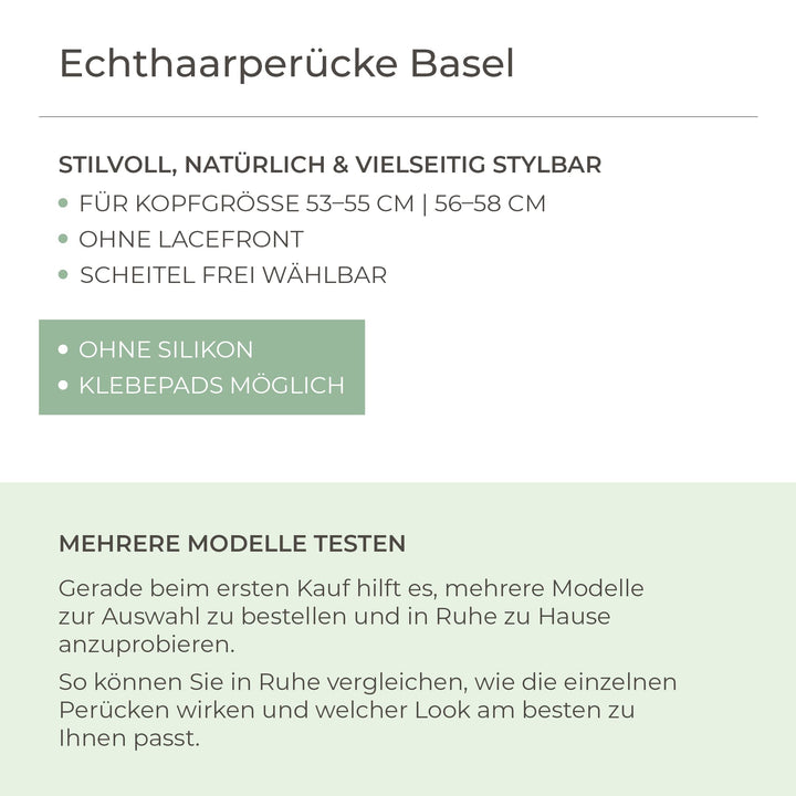 Echthaar-Perücke Basel - Silberfuchs