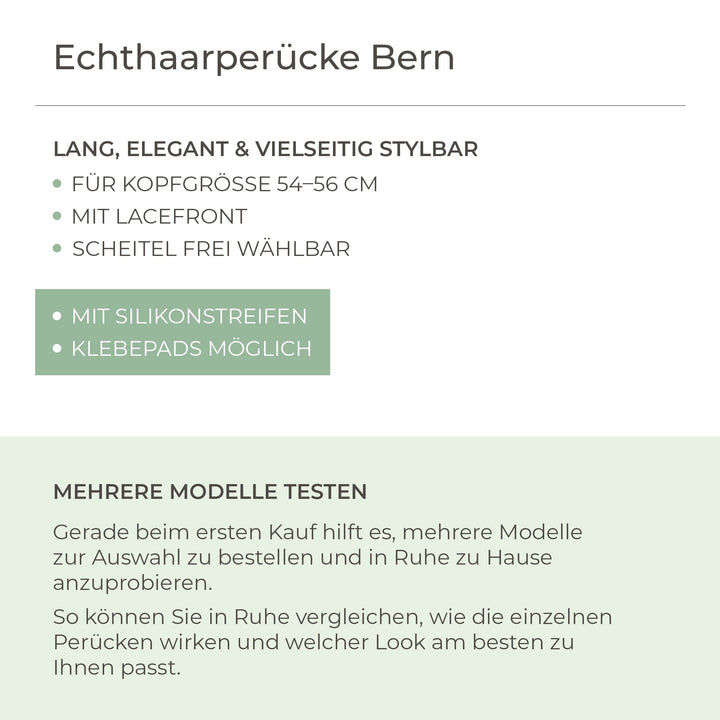 Echthaar-Perücke Bern - Kupferrot