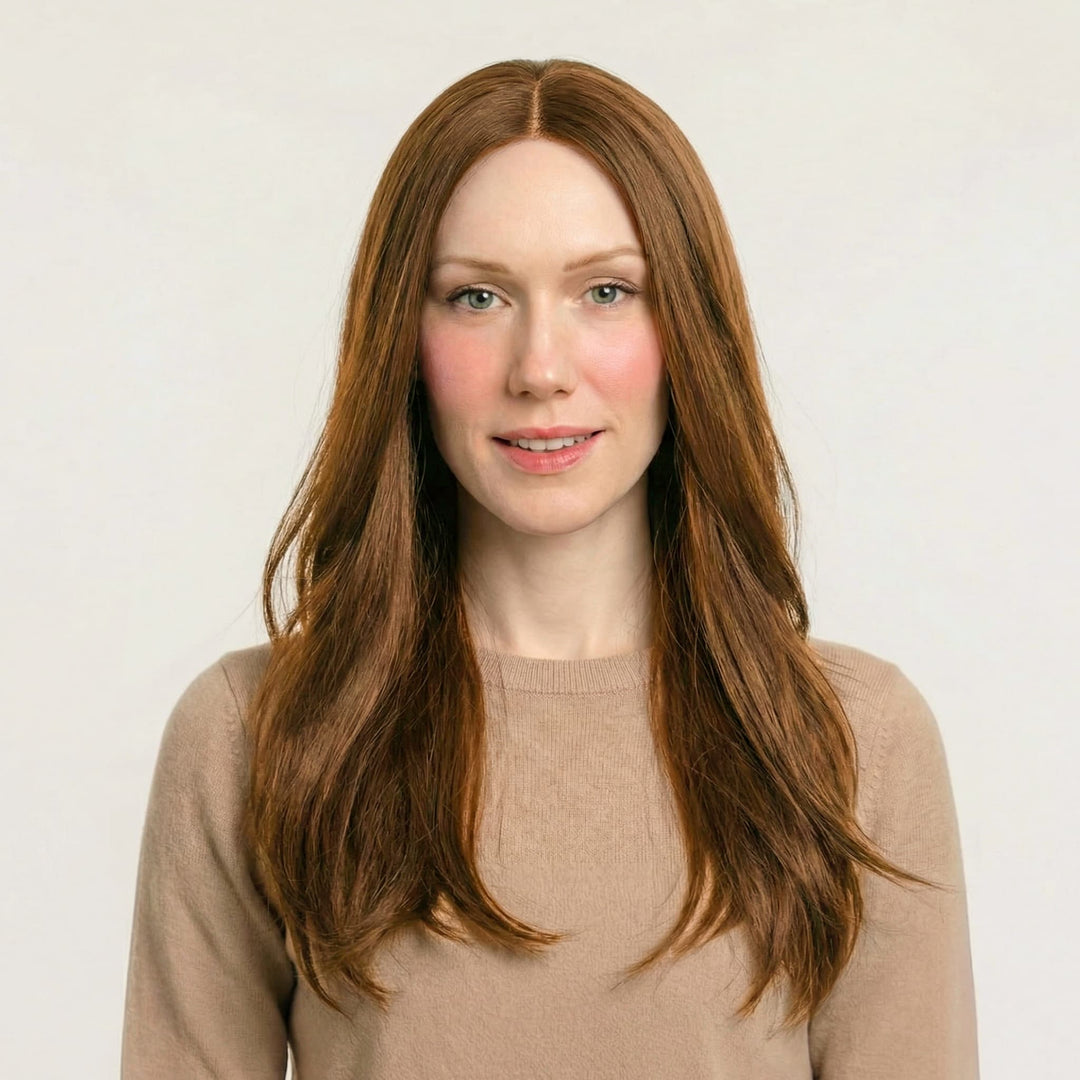 Echthaar-Perücke Genf - Mandelbraun