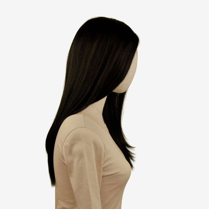 Echthaar-Perücke Genf - Schwarz