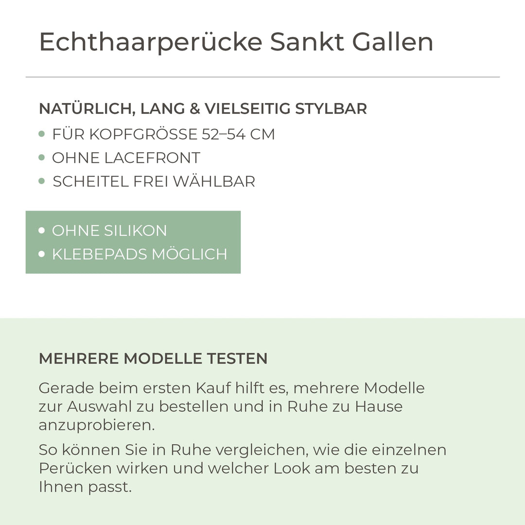 Echthaar-Perücke Sankt Gallen - Champagnerblond
