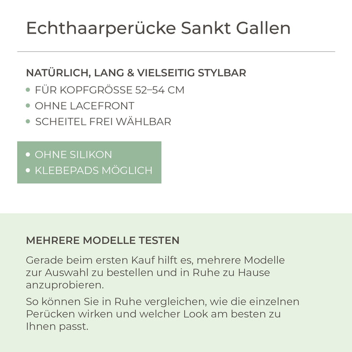 Echthaar-Perücke Sankt Gallen - Champagnerblond