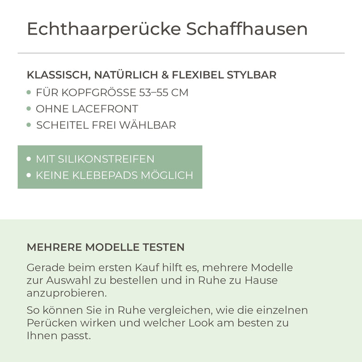 Echthaar-Perücke Schaffhausen - Dunkelblond