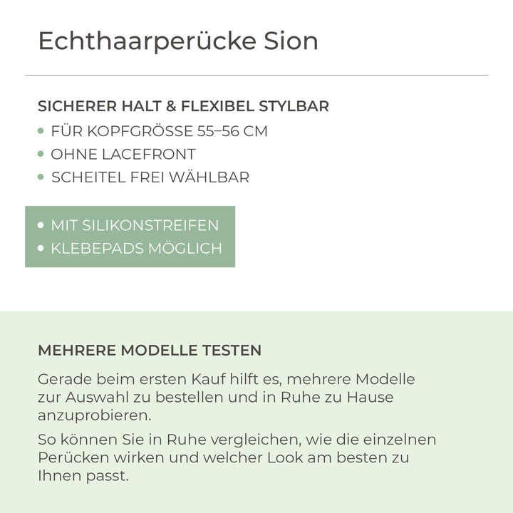 Echthaar-Perücke Sion - Gerstenblond