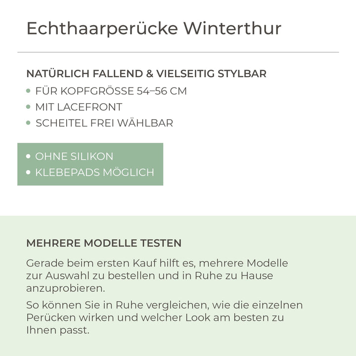 Echthaar-Perücke Winterthur - Karamelblond