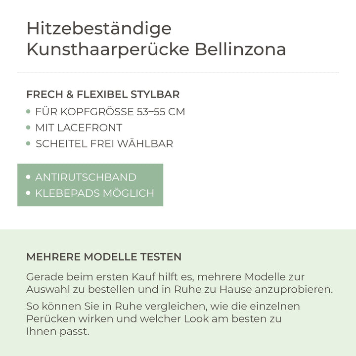 Hitzebeständige Kunsthaar-Perücke Bellinzona - Hellblond