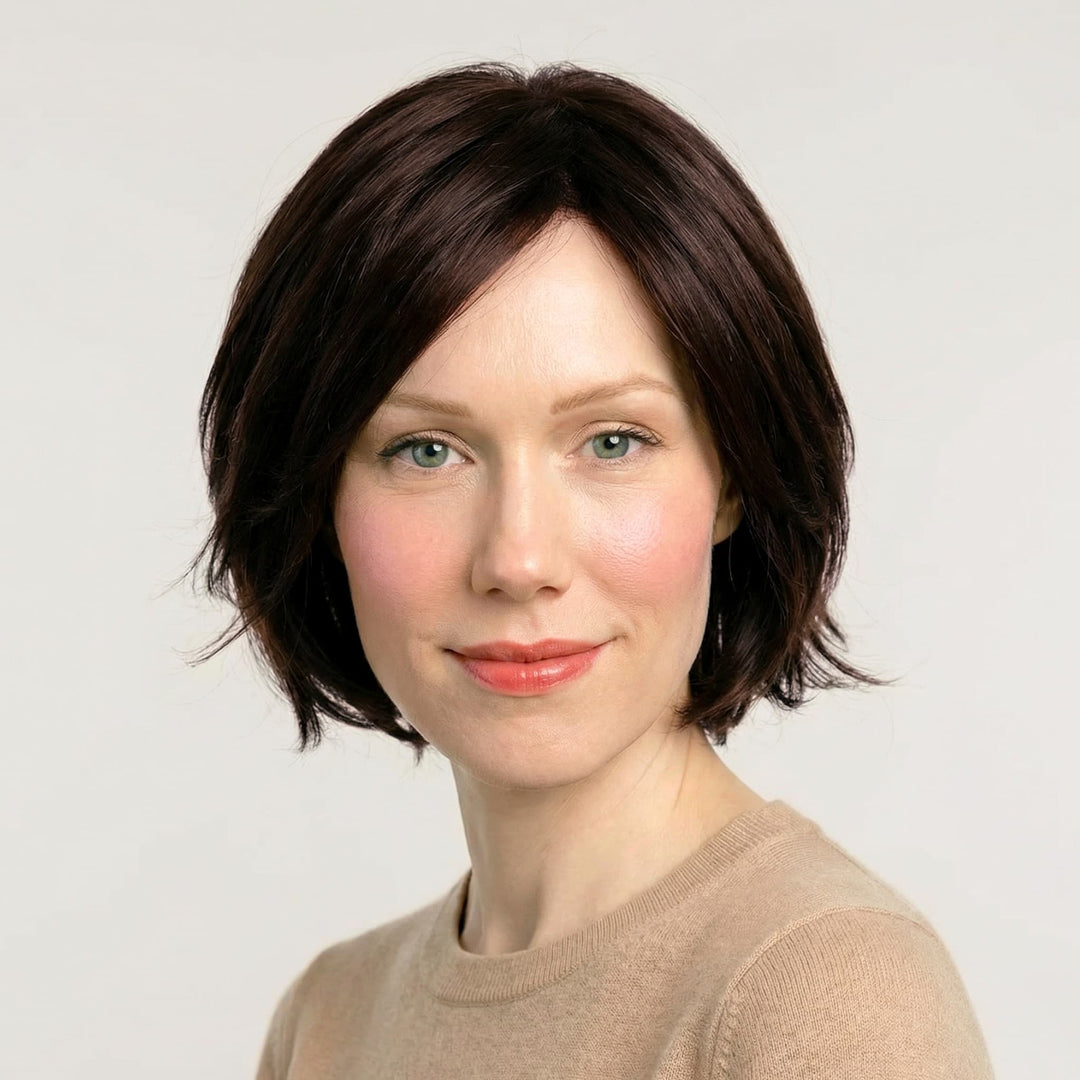 Hitzebeständige Kunsthaar-Perücke Biel - Zartbitterschwarz