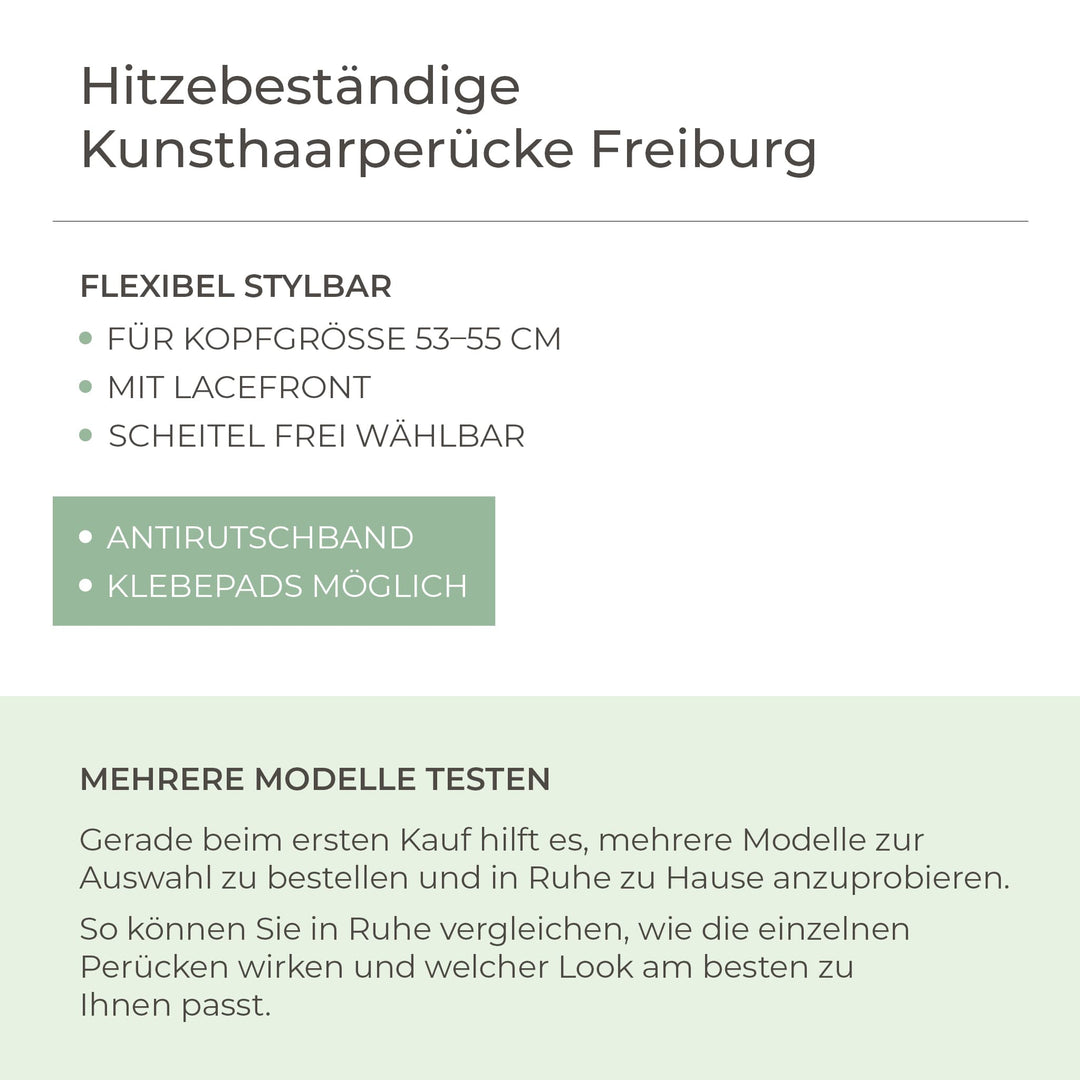 Hitzebeständige Kunsthaar-Perücke Freiburg - Milchkaffee