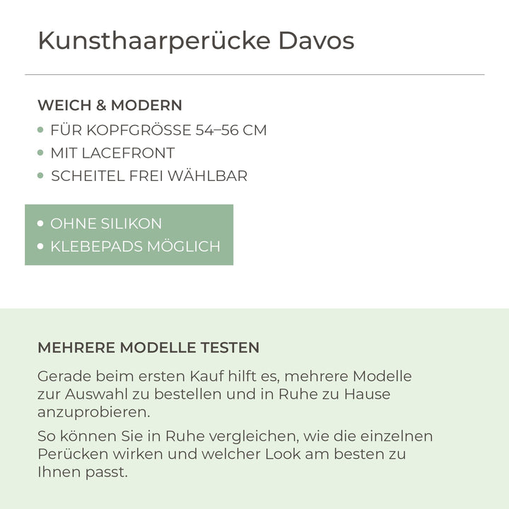 Kunsthaar-Perücke Davos - Mittelblond