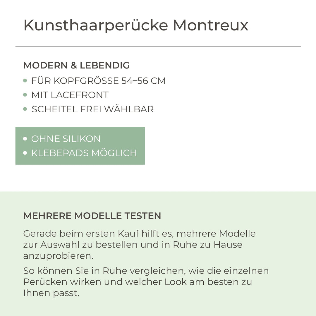 Kunsthaar-Perücke Montreux - Feuerrot