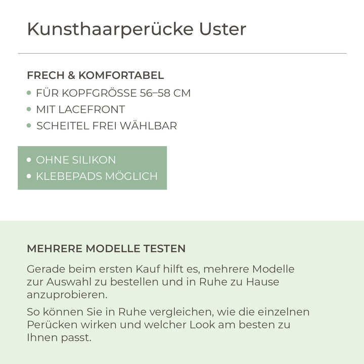 Kunsthaar-Perücke Uster - Rosenholz