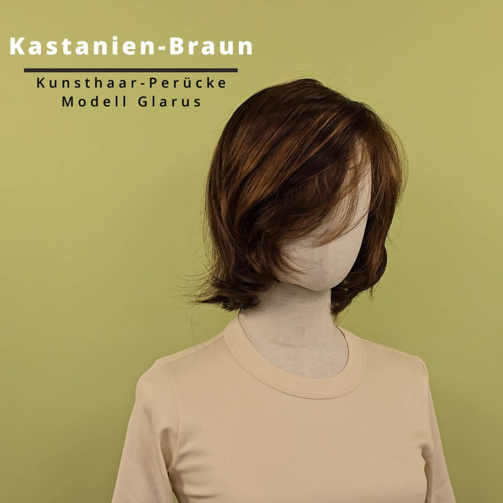 Kunsthaar-Perücke Glarus - Kastanienbraun