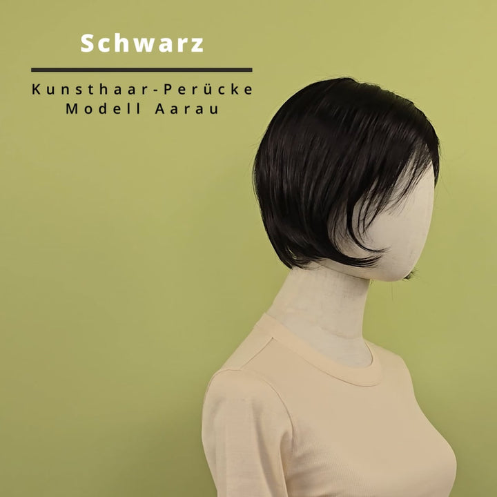 Kunsthaar-Perücke Aarau - Schwarz