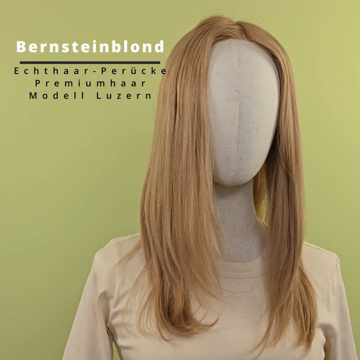 Echthaar-Perücke Luzern - Bernsteinblond