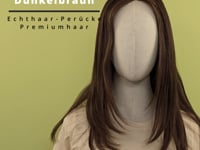 Echthaar-Perücke Luzern - Dunkelbraun