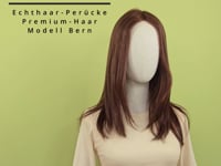 Echthaar-Perücke Bern - Auberginerot