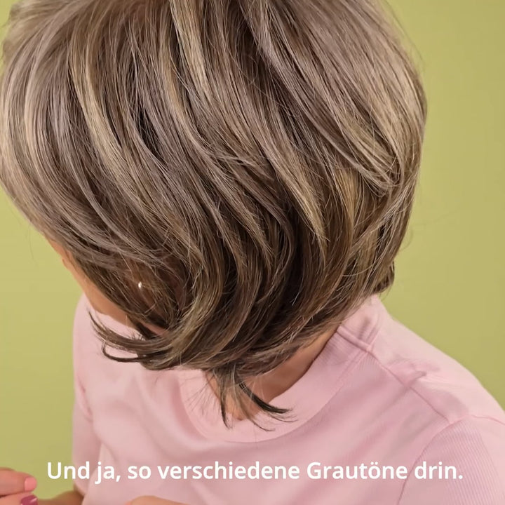 Hitzebeständige Kunsthaar-Perücke Biel - Taupe