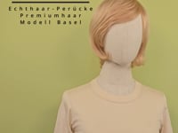 Echthaar-Perücke Basel - Zitronenblond
