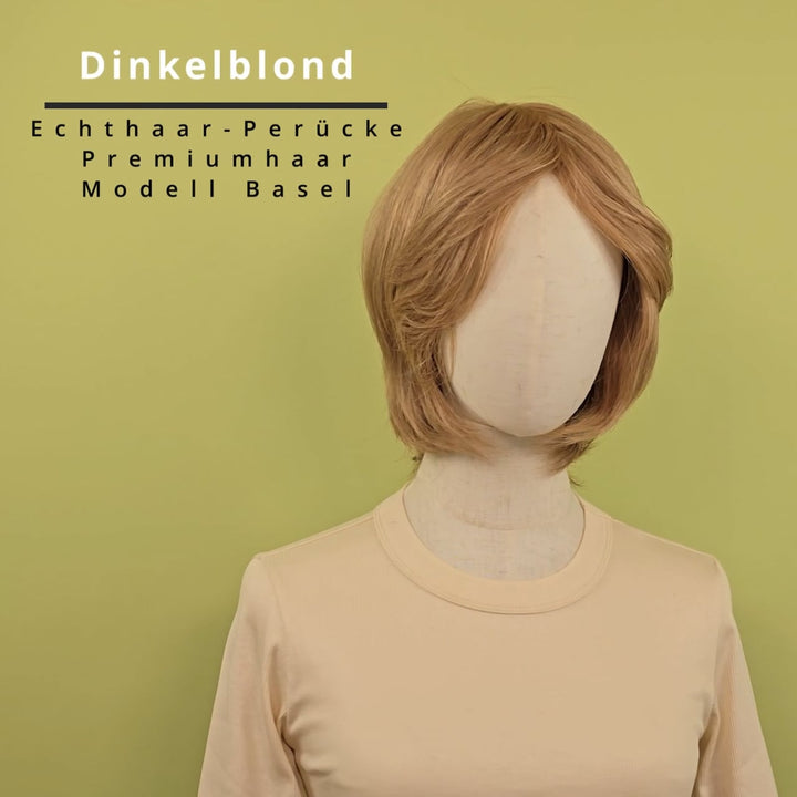 Echthaar-Perücke Basel - Dinkelblond