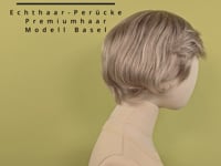 Echthaar-Perücke Basel - Nebelgrau