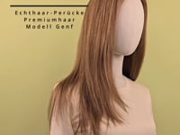 Echthaar-Perücke Genf - Mandelbraun