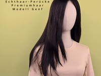 Echthaar-Perücke Genf - Schwarz