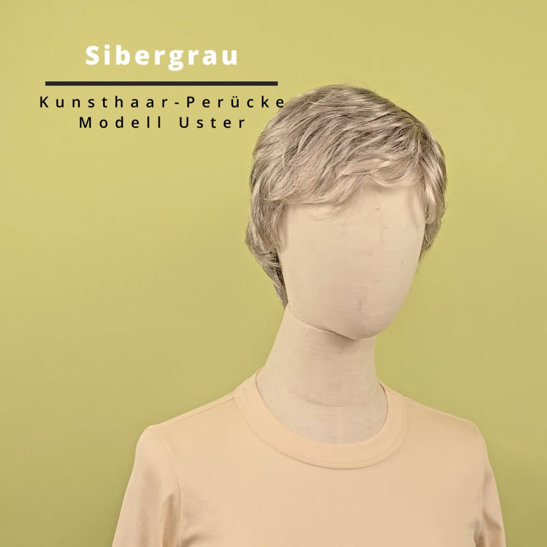 Kunsthaar-Perücke Uster - Silbergrau