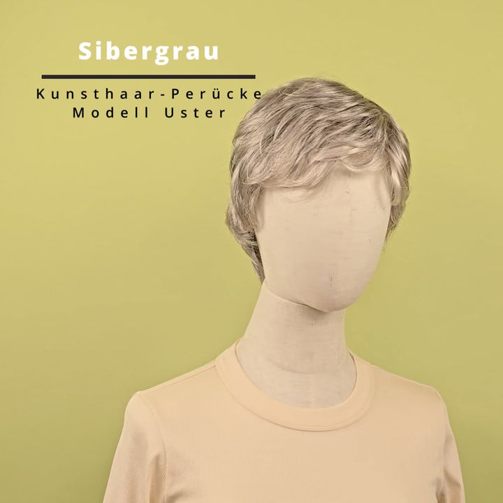 Kunsthaar-Perücke Uster - Silbergrau