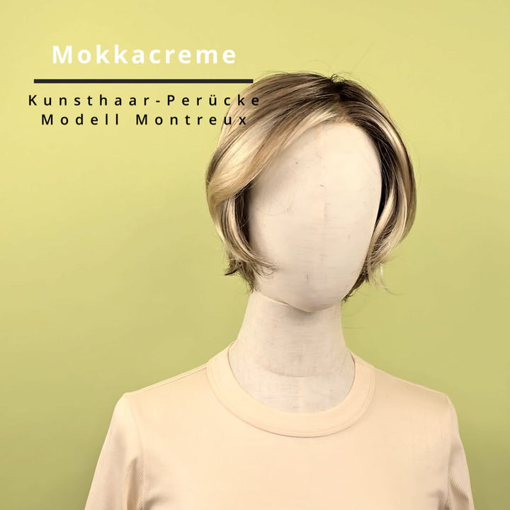 Kunsthaar-Perücke Montreux - Mokkacreme