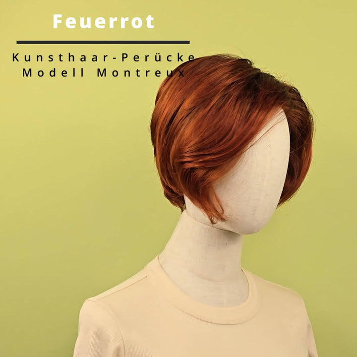 Kunsthaar-Perücke Montreux - Feuerrot