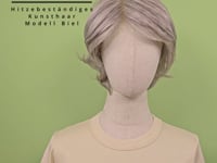Hitzebeständige Kunsthaar-Perücke Biel - Silbergrau