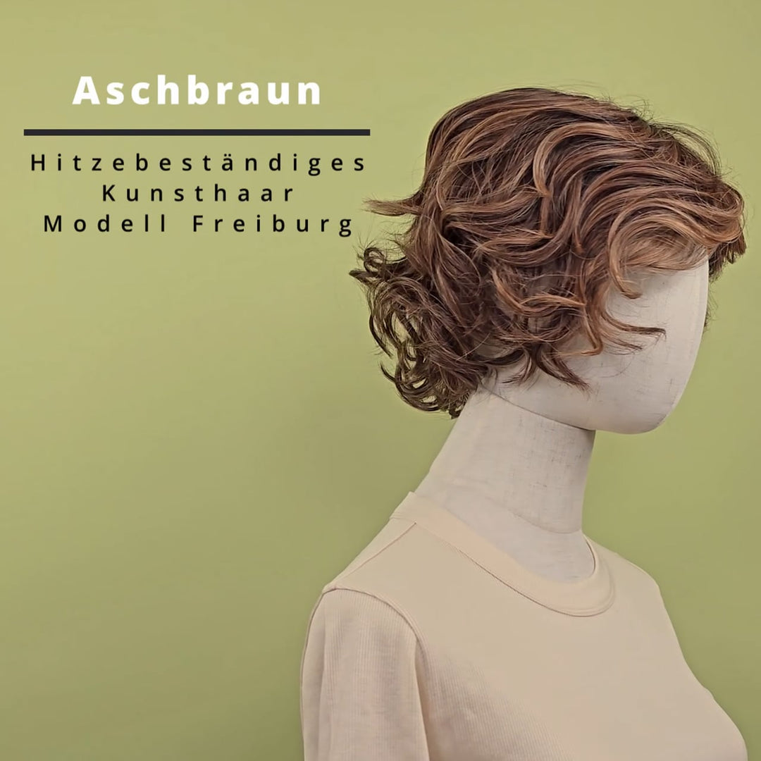 Hitzebeständige Kunsthaar-Perücke Freiburg - Aschbraun