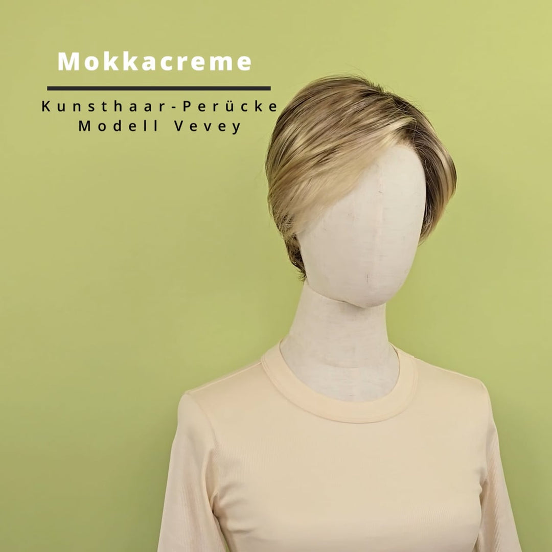 Kunsthaar-Perücke Vevey - Mokkacreme