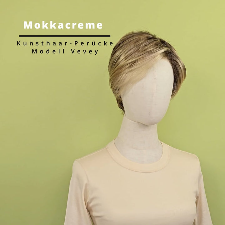 Kunsthaar-Perücke Vevey - Mokkacreme