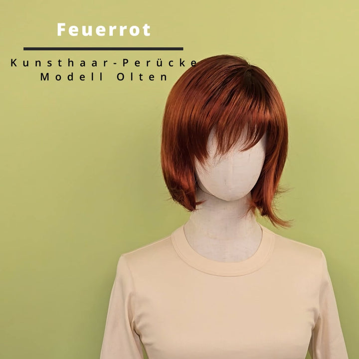 Kunsthaar-Perücke Olten - Feuerrot