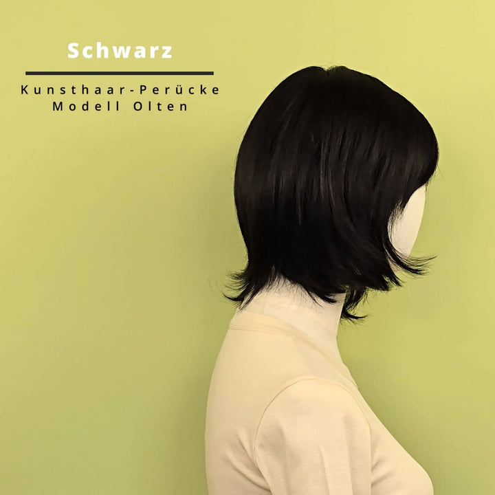 Kunsthaar-Perücke Olten - Schwarz