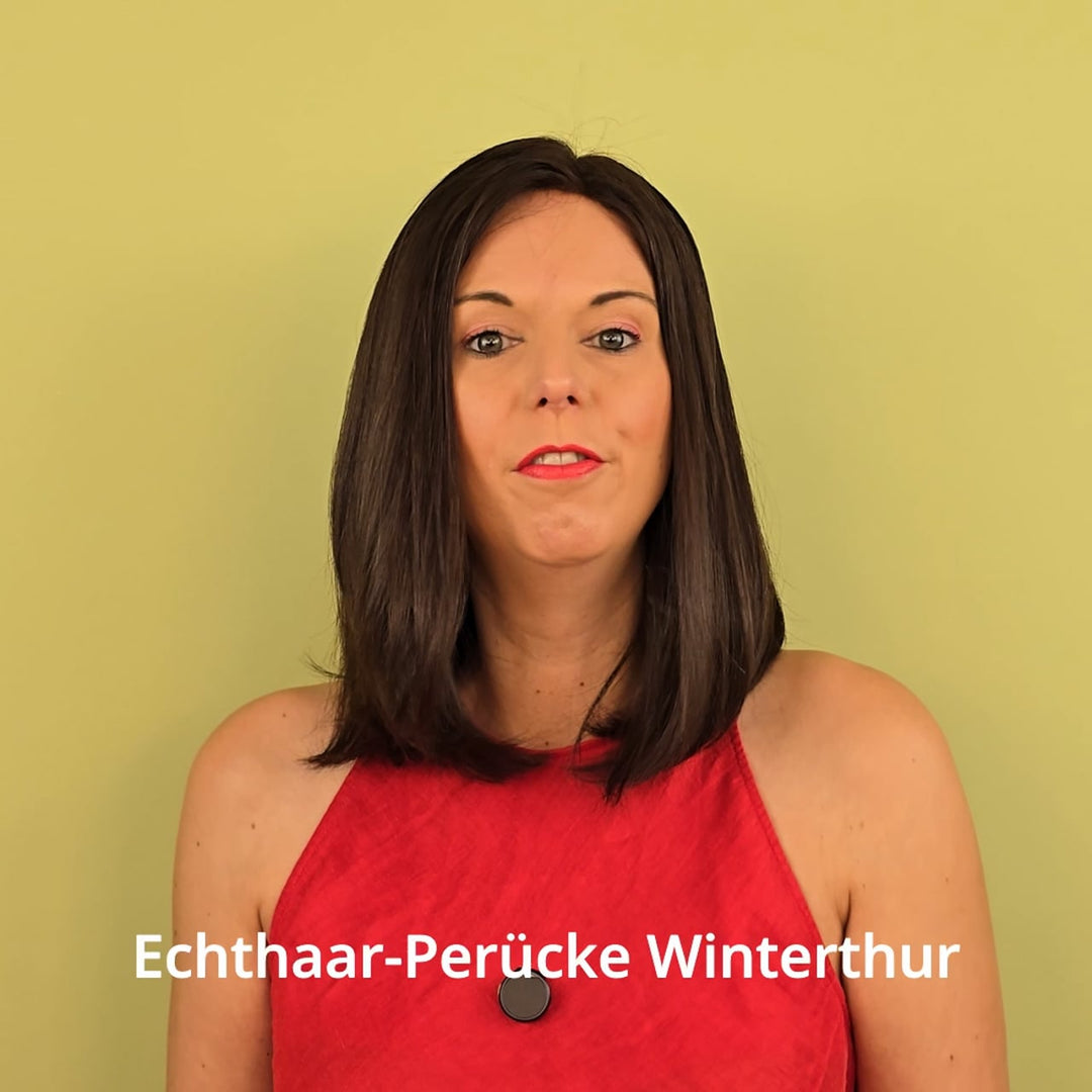 Echthaar-Perücke Winterthur - Dunkelbraun