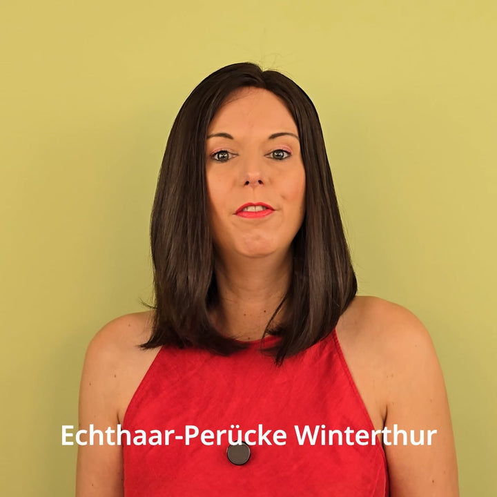 Echthaar-Perücke Winterthur - Dunkelbraun