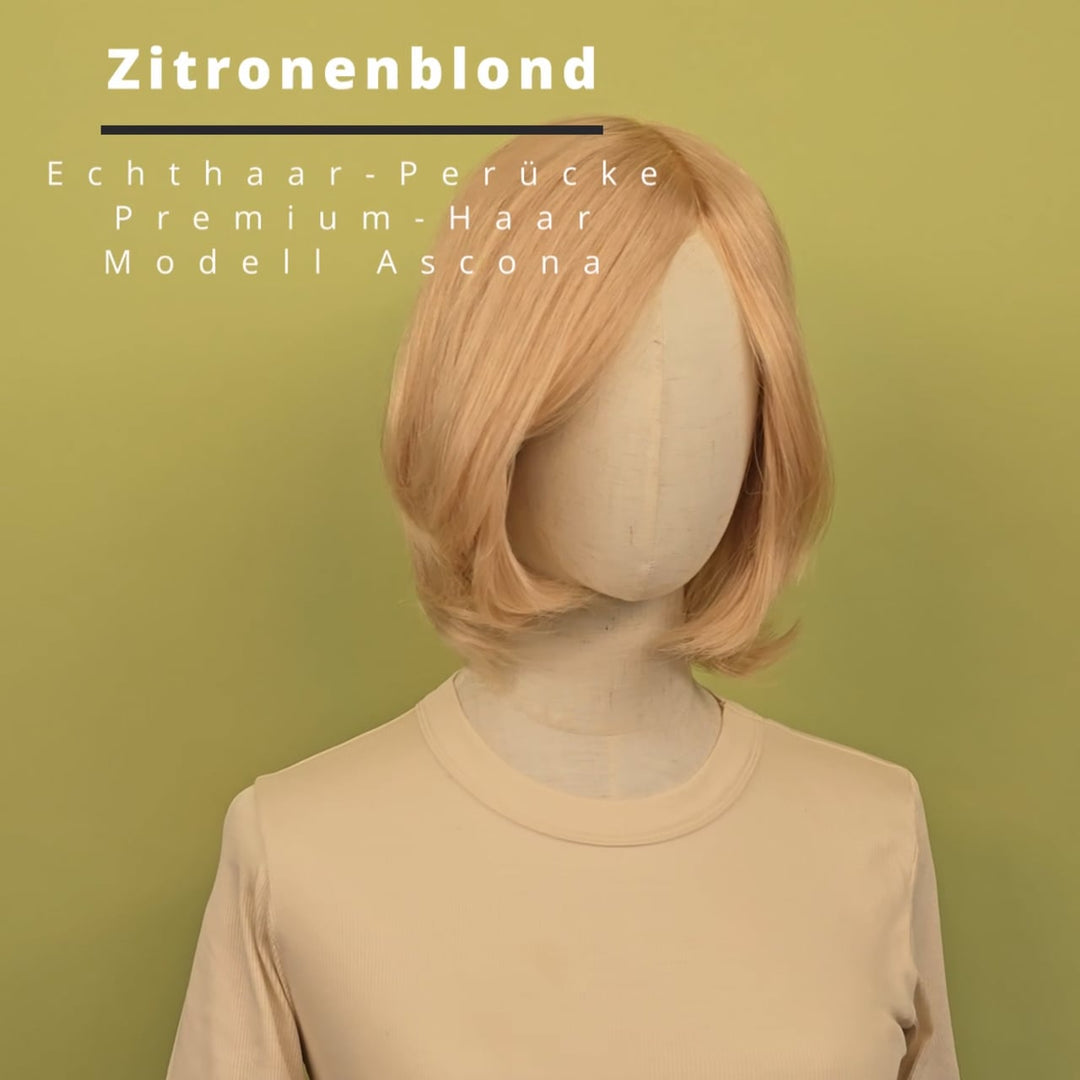 Echthaar-Perücke Ascona - Zitronenblond