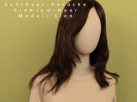 Echthaar-Perücke Sion - Dunkelbraun