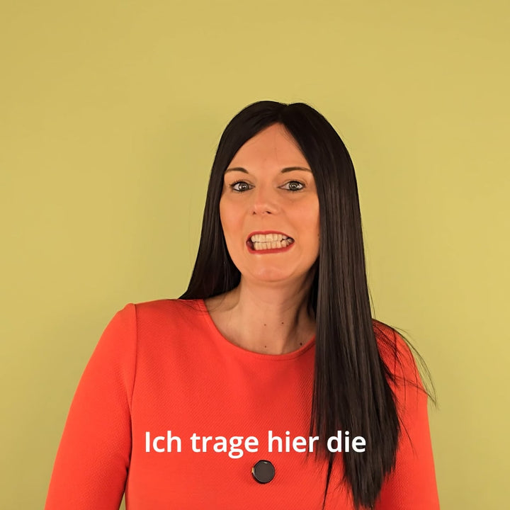Echthaar-Perücke Kloten - Schwarz