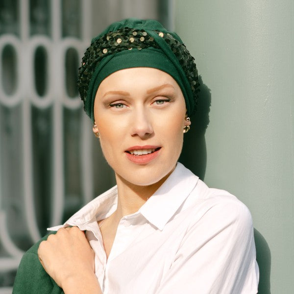 Cappio Dunkelgrün Verde Paillettes